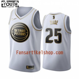 NBA Detroit Pistons Trikot Derrick Rose 25 Nike 2019-2020 Weiß Golden Edition Swingman - Kinder